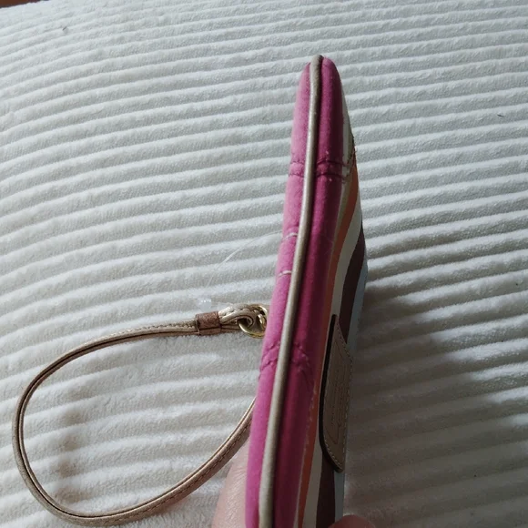 Coach Colorful Striped Wristlet - Picture 6 of 6